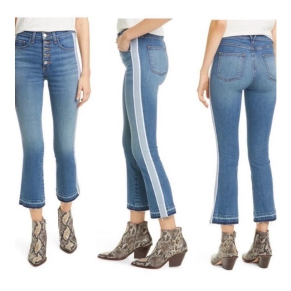 Veronica Beard Carolyn Baby Boot Tuxedo Strip Jeans size 25/0